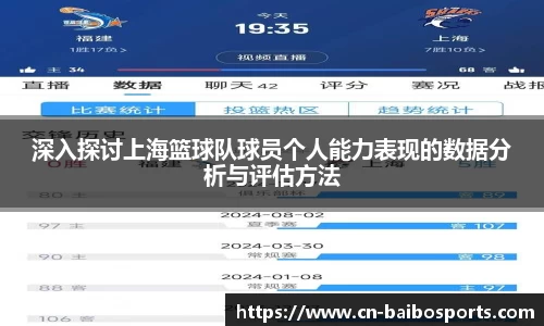 深入探讨上海篮球队球员个人能力表现的数据分析与评估方法